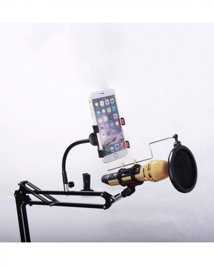 1529914473 Remax Ck100 Mobile Recording Studio With Microphone Holder