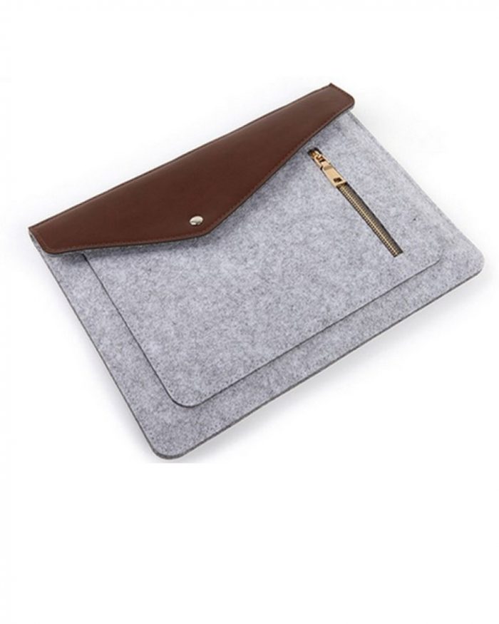 1532083812 Jellyfin Needle Felt Business Carrying Laptop Sleeve 15 Inches - Silver