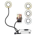 desk ring light with phone holder