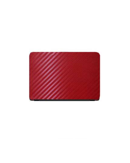 Laptop Back Protector Carbon Fiber Red Texture