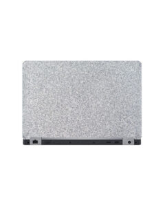Glitter Texture Silver Laptop Back Cover Silver Glitter Texture