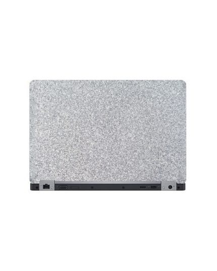Laptop Back Cover Silver Glitter Texture