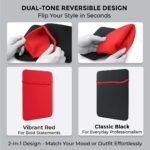 Reversible Laptop Sleeve 12 Inch – 2-in-1 Black & Red Protective Case - Image 4