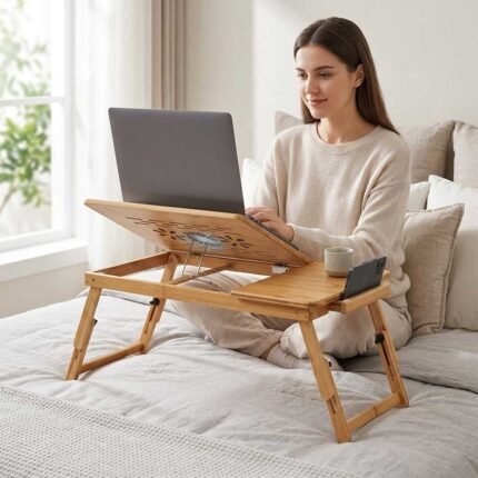 Adjustable Laptop Wooden Table