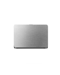 Steel Texture Silver Laptop Back Cover Silver Steel Texture