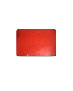 Laptop Back Cover Red Scripture Texture