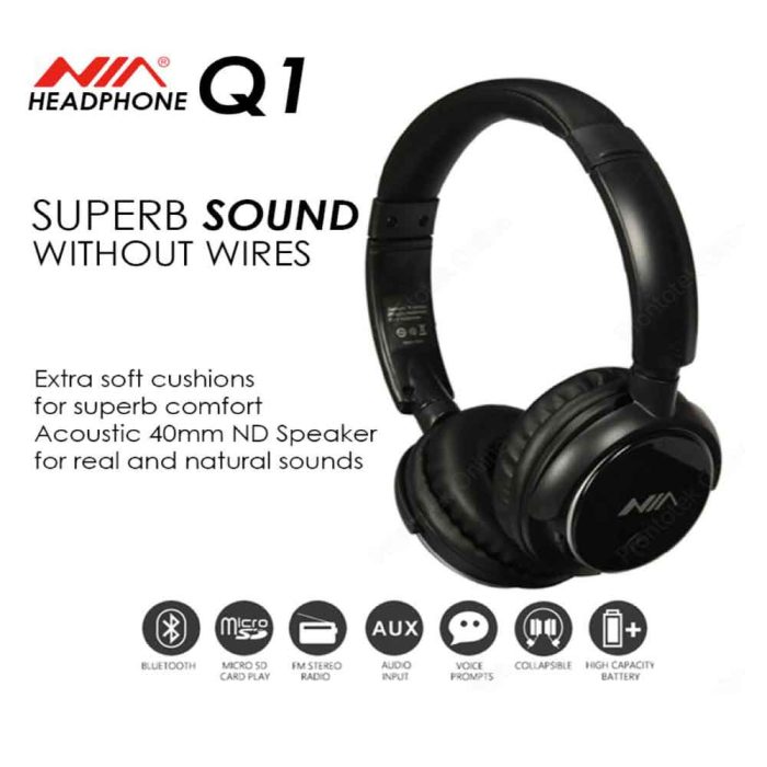 3 Nia Q1 Bluetooth Wireless Headphone