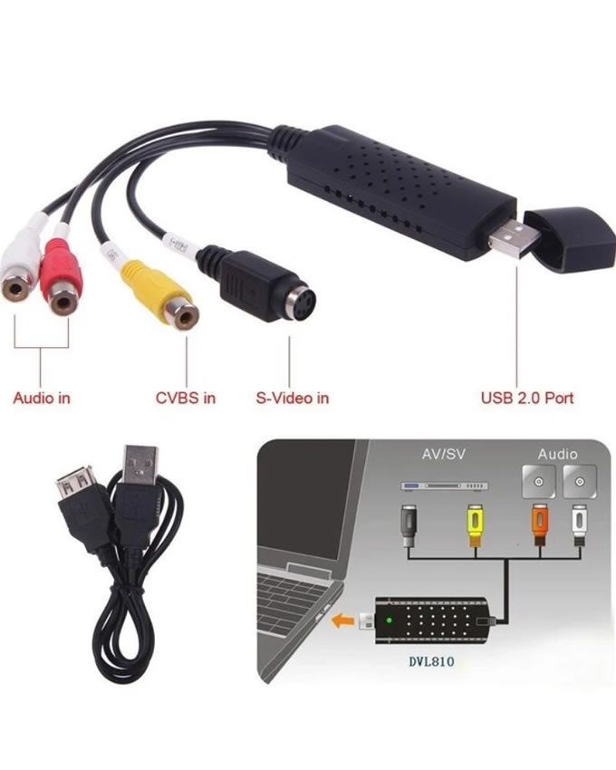 Buy EASYCAP USB 2.0 Audio Video Capture Adapter TV VHS DVD Online at  desertcartIreland