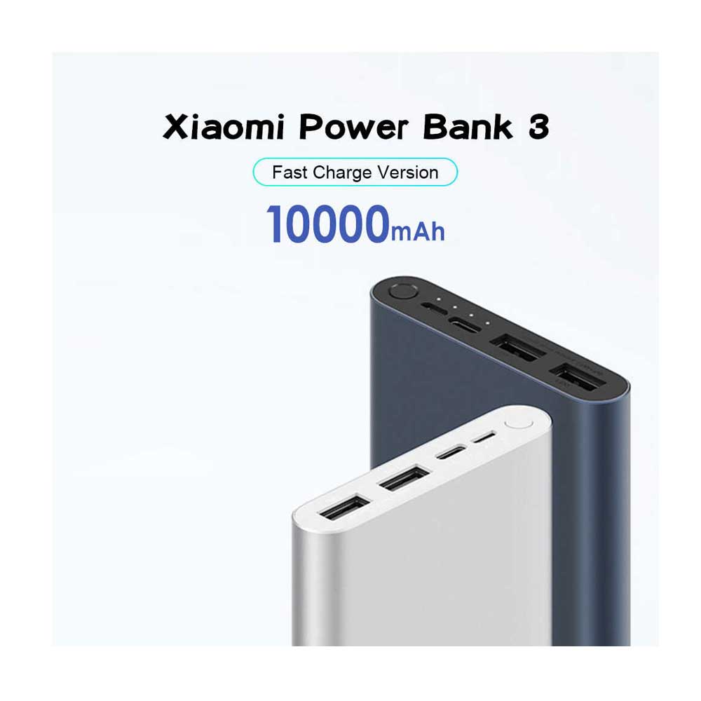  Xiaomi Mi 10000 mAh 37Wh Redmi Portable Power Bank, 2.6A Fast  Charging, 2 USB-A Output Charges 2 Devices Same time, Dual Micro-USB/USB-C  Input Port, Portable Charger for iPhone iPad Galaxy Tablets 