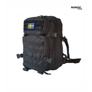 bDonix Nordic Army US Assault 1 Nordic Army US Assault Backpack Swedish Flag 25L Original - Black