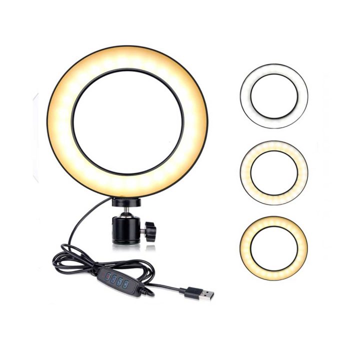 bDonix Ring Light 20cm with mobile phone holder 1 Ring Light 20cm for Professional Live Streaming