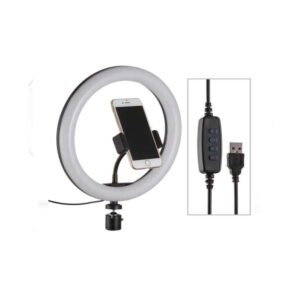 bDonix Ring Light 20cm with mobile phone holder Ring Light 20cm for Professional Live Streaming