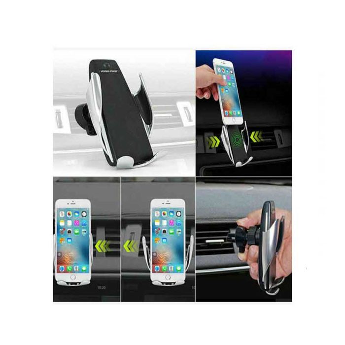 bDonix S6 Smart Sensor Car Wireless Charger Car Holder 5 S6 Smart Sensor Wireless Car Charger Mount Automatic Clamping