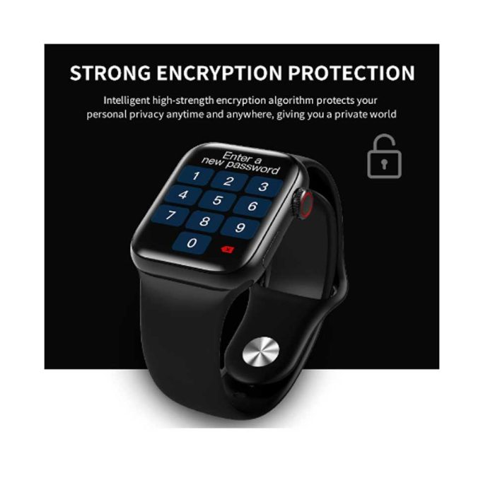 HW12 Smart Watch 40mm Full Screen With Rotating Key Heart Rate Monitor Fitness Tracker BT Make Calls BLACK Bdonix 2 HW12 Smart Watch