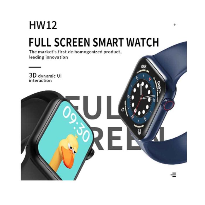 HW12 Smart Watch 40mm Full Screen With Rotating Key Heart Rate Monitor Fitness Tracker BT Make Calls BLACK Bdonix 4 HW12 Smart Watch
