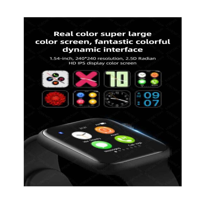 LD5 Smart Watch Heart Rate Monitor Fitness Tracker BT Make Calls Black Bdonix 4 LD5 Smart Watch