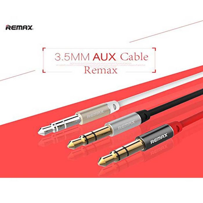 bDonix Remax 3.5mm Aux Cable L100 5 Remax RL-L100 3.5mm AUX Audio Cable male to male 1 Meter AUX Cable