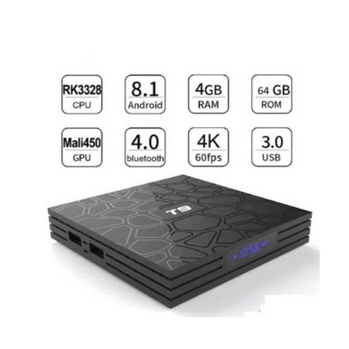 bDonix Smart Box T9 4GB64GB Quad Core 4K Ultra HD 2 Smart Box T9 4GB+64GB Quad Core 4K Ultra HD 9.0V