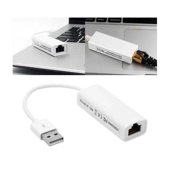 bDonix USB To Lan 2.0 Adapter 2 USB 2.0 Ethernet Adapter 10/100 Mbps to RJ45 Lan Network Ethernet Adapter