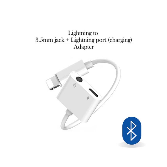 Lighning to 3.5mm adapter mh050 bdonix black 4 iPhone Bluetooth Converter Lightning to 3.5mm Jack+Charging 030