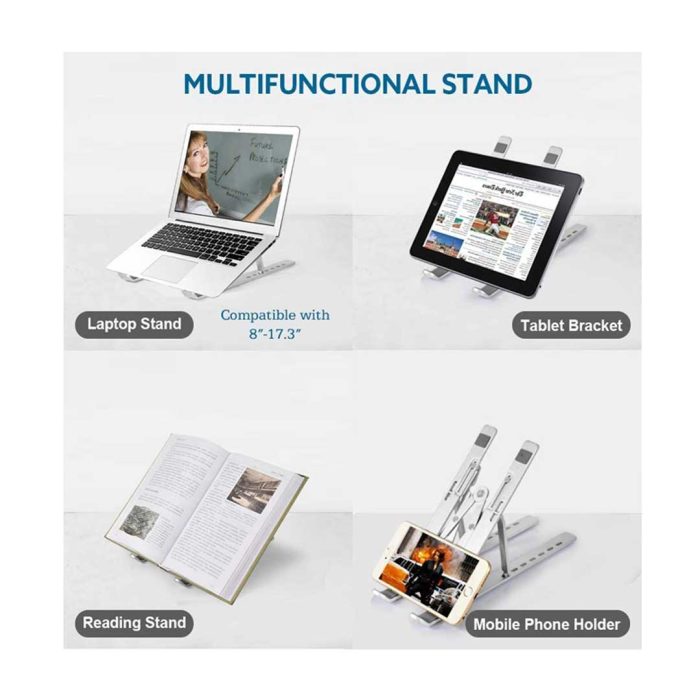 bDonix Aluminum Laptop Stand 8 Adjustable Aluminium Laptop Stand & Tablet Stand