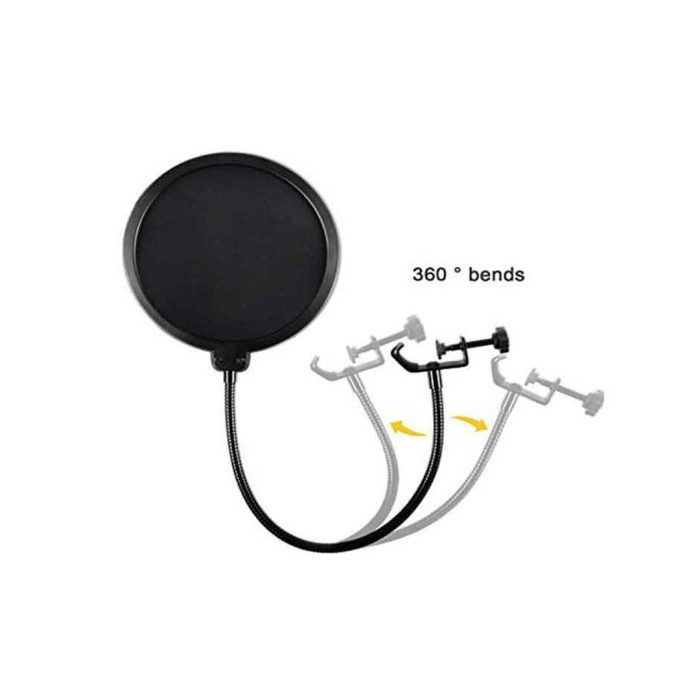 bdonix Pop Filter For Microphone 5 Pop Filter For Any Microphone With Flexible 360 Clip Stabilizing Arm
