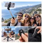 selfie stick tripod with bluetooth remote