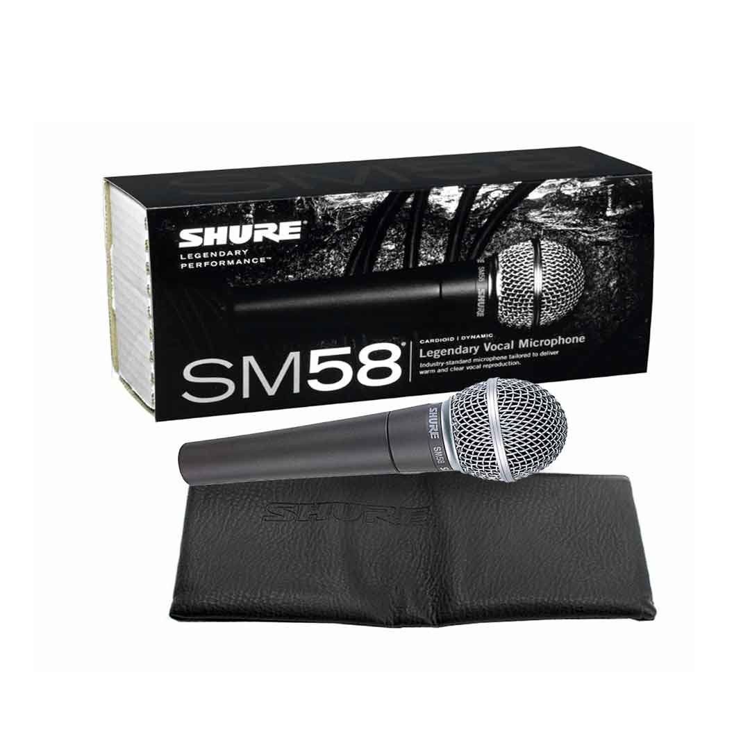 Shure SM58-LC Dynamic Vocal Microphone TRIPLE PERFORMER PAK