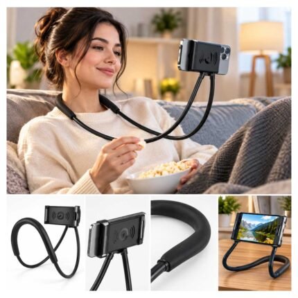lazy hanging neck phone stand holder