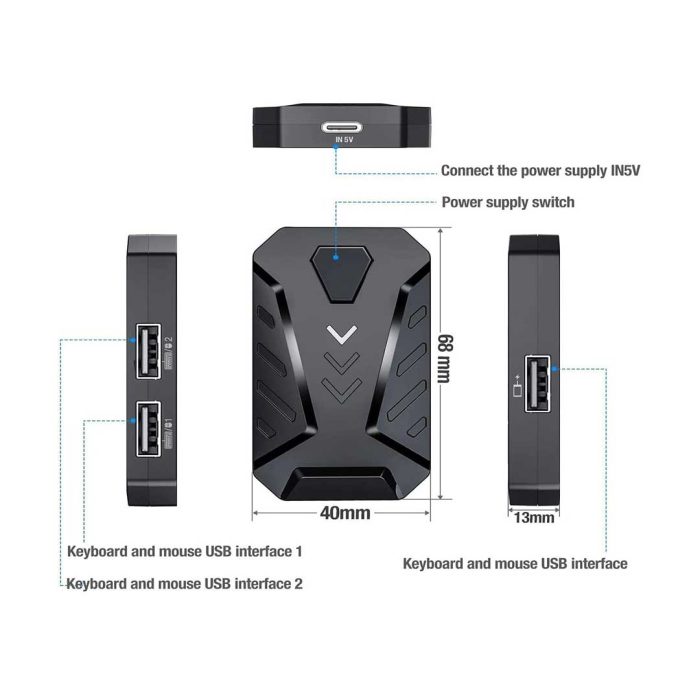 GAMING WIRELESS BLUETOOTH 5 IN 1 COMBO KEYBOARD AND MOUSE Bdonix 4 Wireless Gaming 5 In 1 Combo Bluetooth Keyboard and Mouse For PUBG