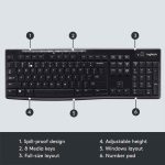 logitech wireless keyboard k270 details