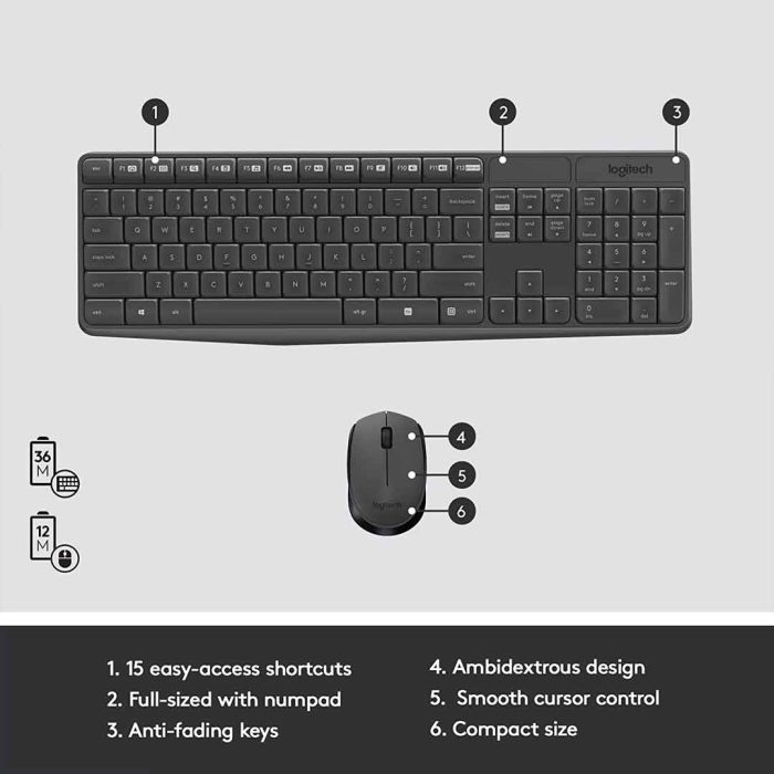 logitech mk235 wireless keyboard and mouse combo price