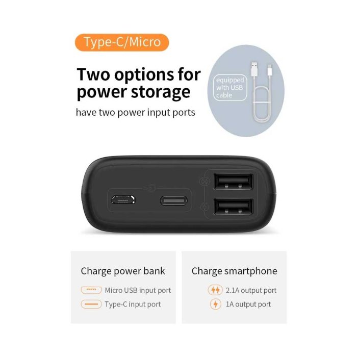 Romoss Ares 10 Mini Power Bank 10000mAh with LED Display 14 ROMOSS 10000mAh Power Bank with LED Display, Ares 10 Mini Dual USB Outputs Portable Charger, External Battery Pack