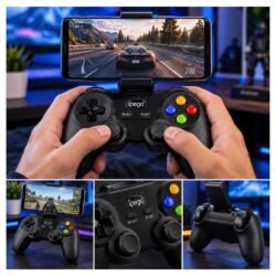 iPega PG 9078 Bluetooth Multimedia Gamepad Joystick with Phone Holder 1 Main Image IPEGA PG-9078 Wireless Bluetooth Gamepad – Android & iOS