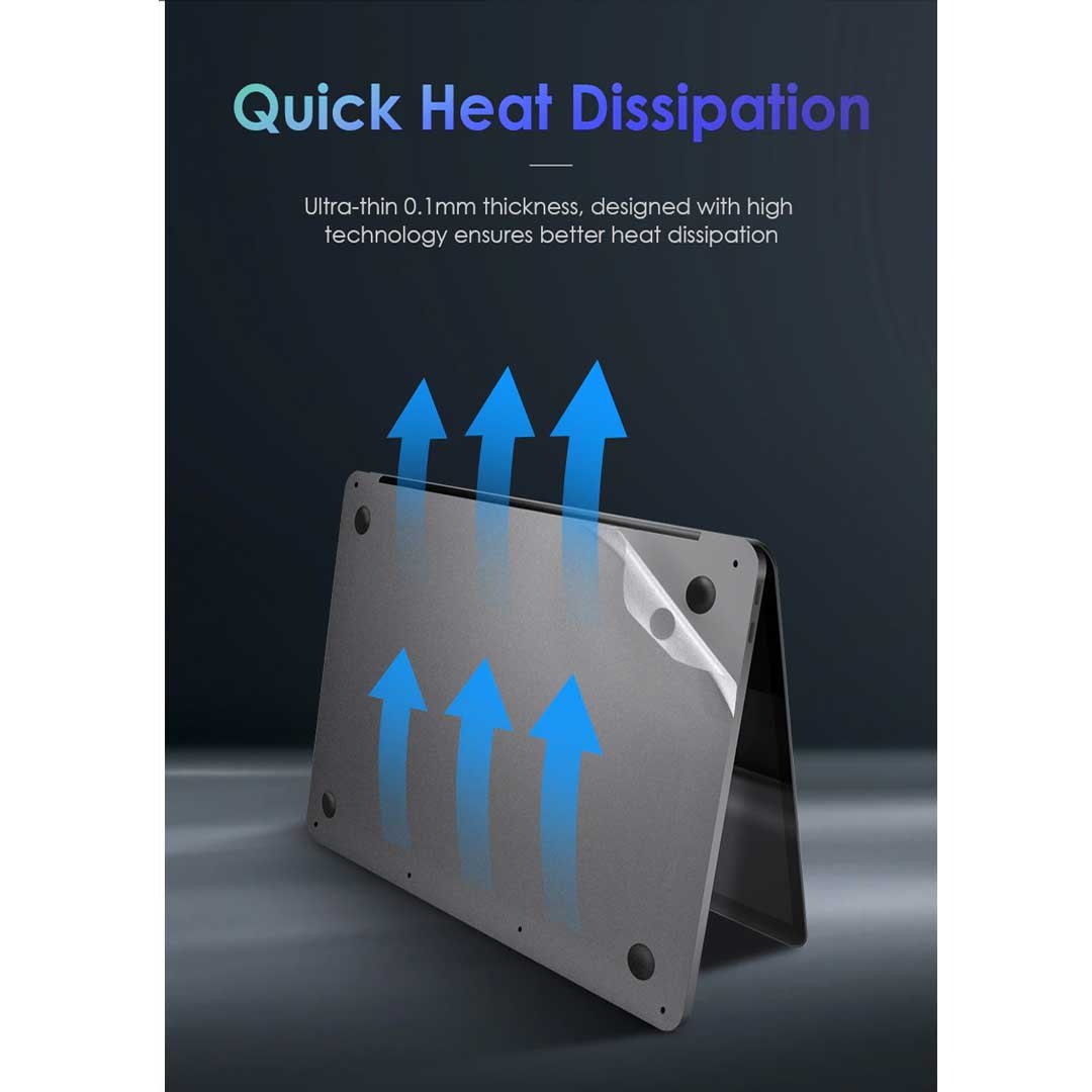 Anti-Slip For MacBook Pro 14 Inch Protective Case A2442 / A2779 GooodiDEAR, Lightweight Laptop Case With Full 360° Protection, Rubber Feet, Airflow Cooling Vents - TPU&PC, For Men Women, Transparent - View #13