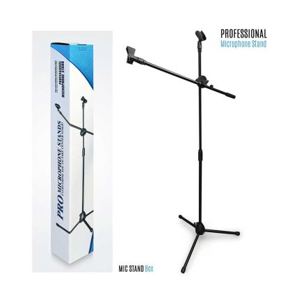 tripod microphone stand with telescoping boom