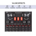 v8s live stream audio interface external audio mixing sound card