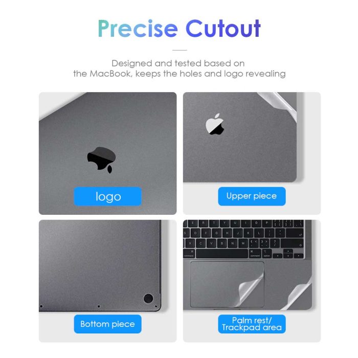 Macbook Pro 13.6 Inch Model A2681 2022 Release 4 in 1 Full Body Protector Skin 5 4 In 1 MacBook Air A2681 M2 Top + Bottom + Touchpad + Palm Rest Skin Protector for MacBook Air 13.6-inch (2022 Release) Protector Decal Sticker
