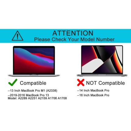 MacBook Pro 13.3 Inch with and without h9 hardness glass screen protector
