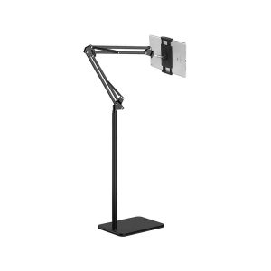 Height Adjustable Floor Tablet and Phone Stand With Boom Arm Overhead Mount 1 Universal Height Adjustable Floor Tablet Stand With Swivel Boom Arm Overhead Mount For Phone & Tablet