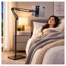 Floor Tablet Stand With Boom Arm