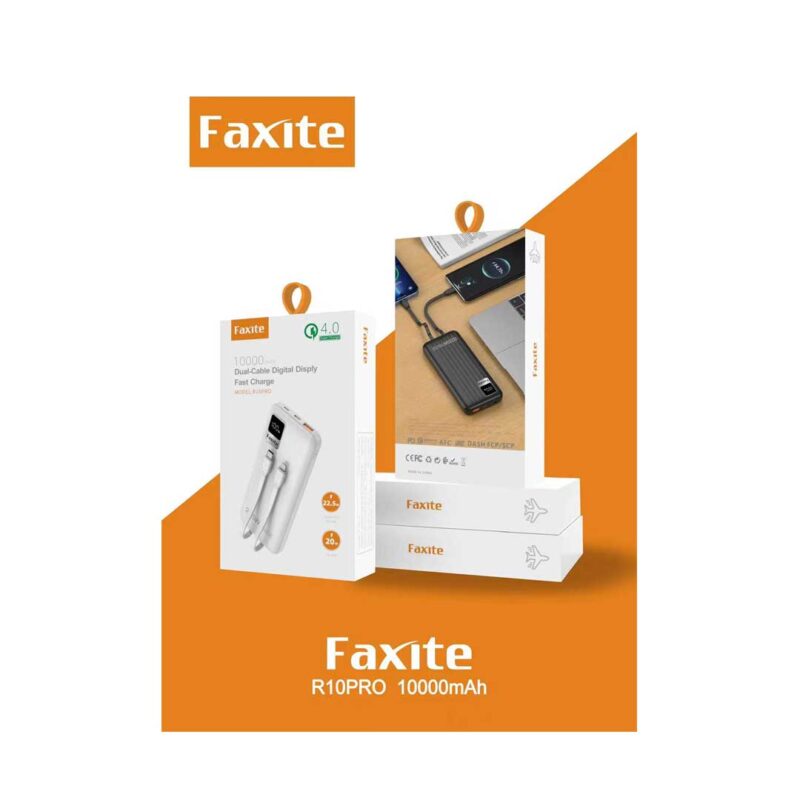Faxite R10 Pro 10000mAh Power Bank