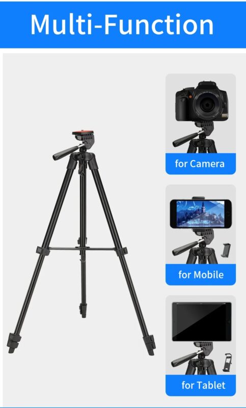 portable professional tripod stand for camera or smartphone