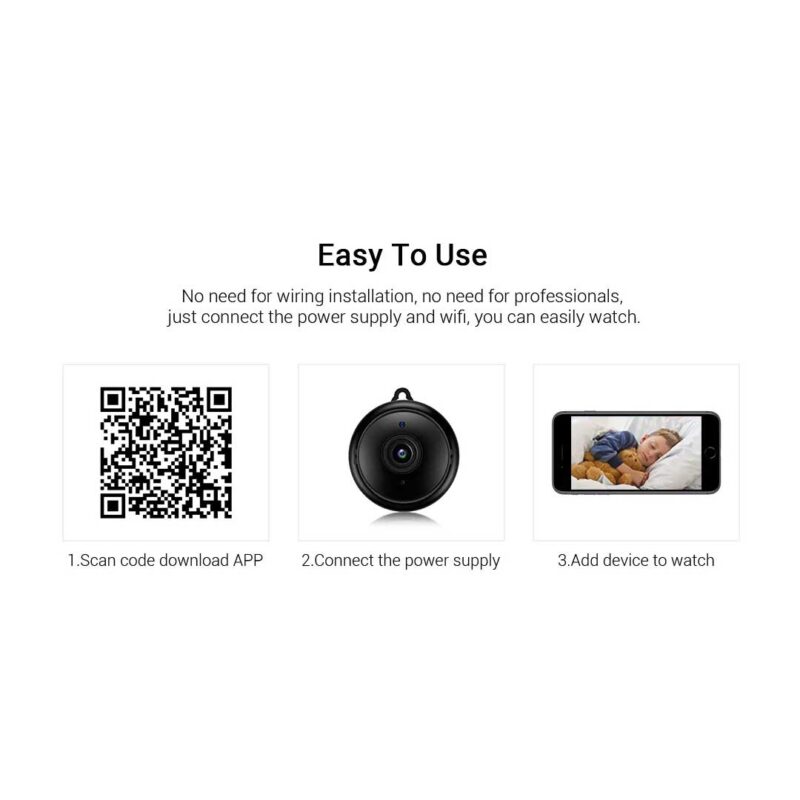 very easy to use and connect the camera with your device