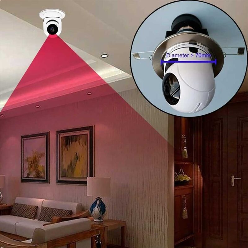 wireless wifi lightbulb camera with motion detection 