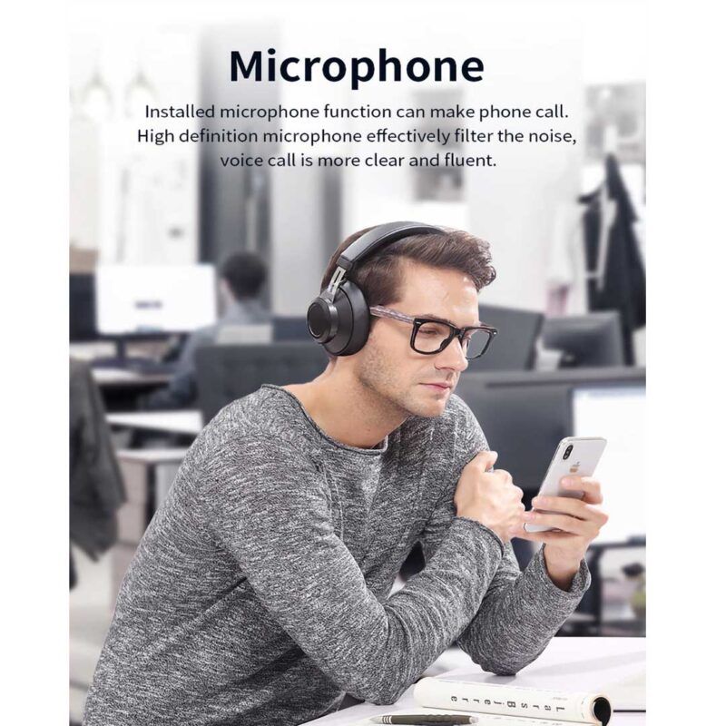 Wireless headphone with built-in microphone