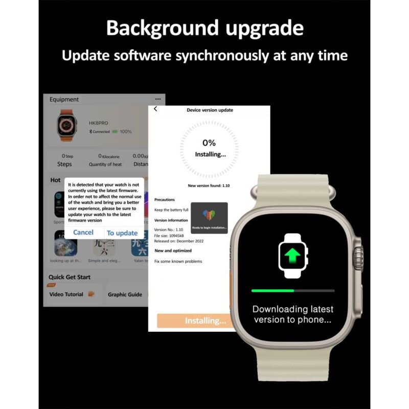 this smart watch has the background updates