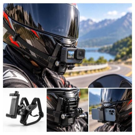 Motorcycle Helmet Mount for Mobile And GoPro