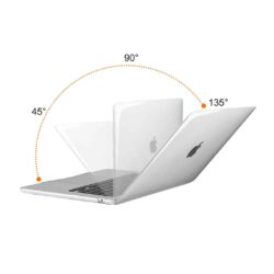 full body hard shell case for macbook air a3114 15.3 inch in clear crystal transparent color
