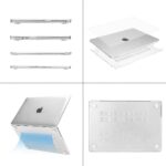 full body protective hard shell case for macbook air m3 15 inch A3114 2024 release clear crystal transparent color